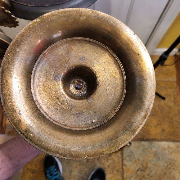 Antique Brass / Bronze Pair of 4 Candle  Candelabras 16.5' - Picture 12 of 14